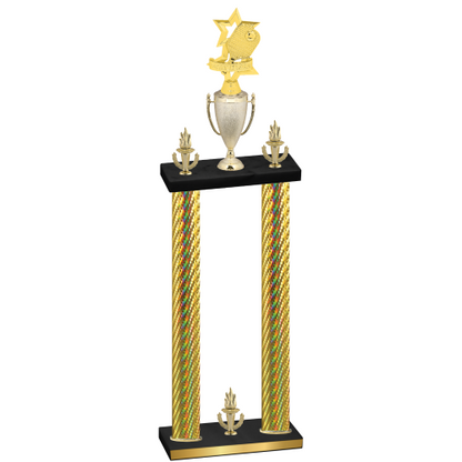 Double Gold Carbon Fiber Victory Pickleball Trophy