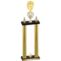Double Gold Carbon Fiber Fourth Place Pickleball Trophy