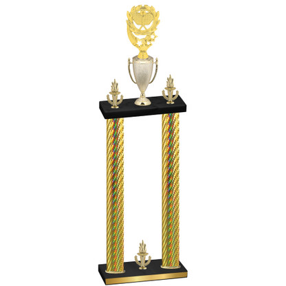 Double Gold Carbon Fiber Victory Pickleball Trophy