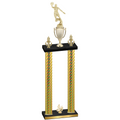 Double Gold Carbon Fiber Fourth Place Basketball Trophy