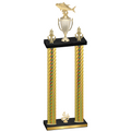 Double Gold Carbon Fiber Fourth Place Fishing Trophy