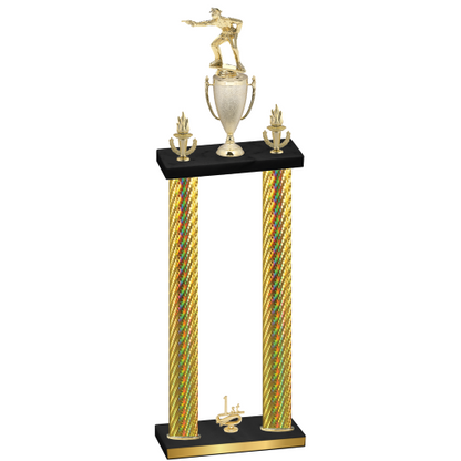 Double Gold Carbon Fiber First Place Shooter Trophy