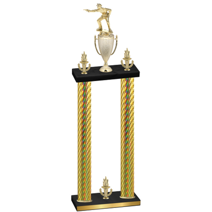 Double Gold Carbon Fiber Victory Shooter Trophy
