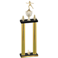 Double Gold Carbon Fiber Third Place Skater Trophy