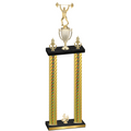 Double Gold Carbon Fiber Fourth Place Weights Trophy