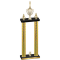 Double Gold Carbon Fiber Year Chess Trophy