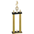 Double Gold Carbon Fiber Third Place Majorette Trophy
