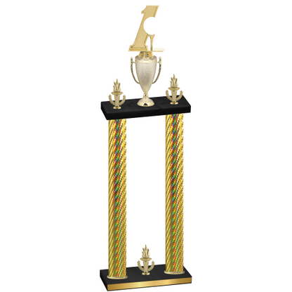 Double Gold Carbon Fiber Victory Golf Trophy