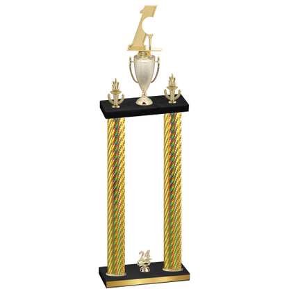 Double Gold Carbon Fiber Year Golf Trophy