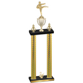 Double Gold Carbon Fiber Second Place Karate Trophy