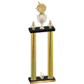 Double Gold Carbon Fiber Third Place Baseball Trophy