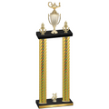 Double Gold Carbon Fiber Year Academics Trophy