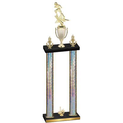 Double Silver Glacier First Place Football Trophy