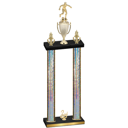 Double Silver Glacier Second Place Soccer Trophy