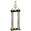 Double Silver Glacier Third Place Soccer Trophy