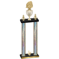 Double Silver Glacier Third Place Soccer Trophy