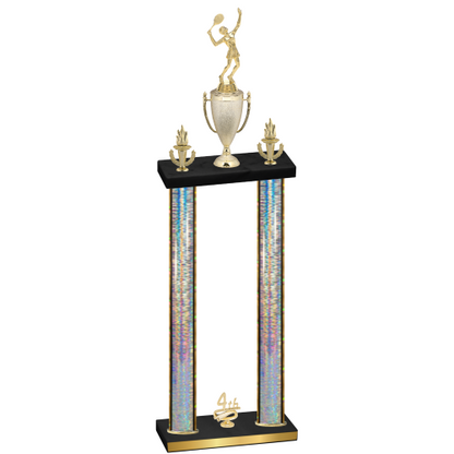 Double Silver Glacier Fourth Place Tennis Trophy