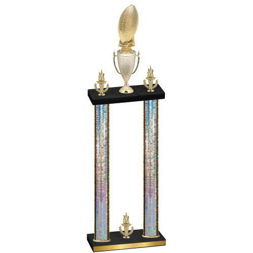 Double Silver Glacier Victory Football Trophy