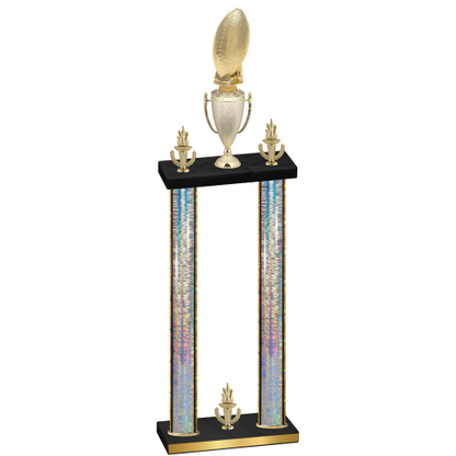 Double Silver Glacier Victory Football Trophy