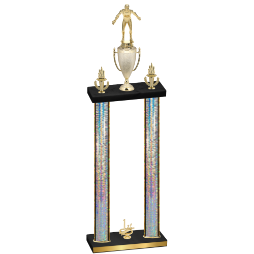 Double Silver Glacier First Place Wrestling Trophy