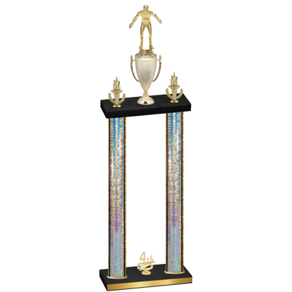 Double Silver Glacier Fourth Place Wrestling Trophy