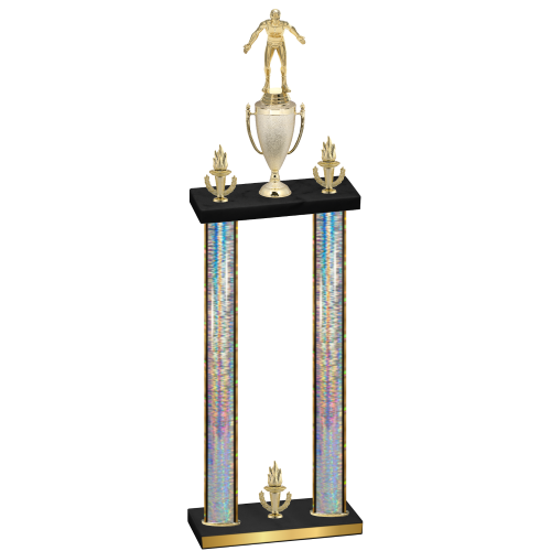 Double Silver Glacier Victory Wrestling Trophy
