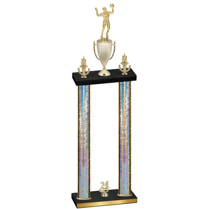 Double Silver Glacier Year Volleyball Trophy