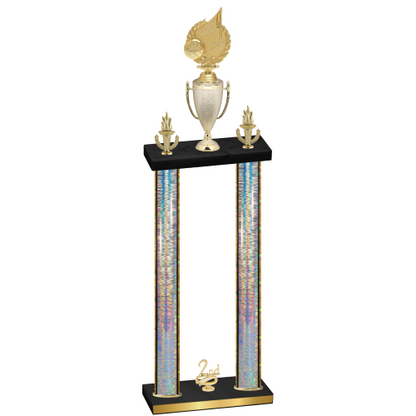 Double Silver Glacier Second Place Volleyball Trophy