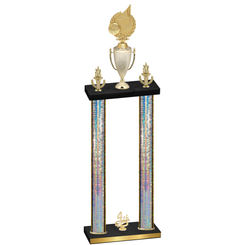 Double Silver Glacier Fourth Place Volleyball Trophy