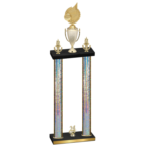 Double Silver Glacier Year Volleyball Trophy