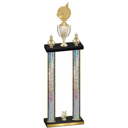 Double Silver Glacier Year Volleyball Trophy