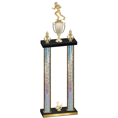 Double Silver Glacier Second Place Football Trophy