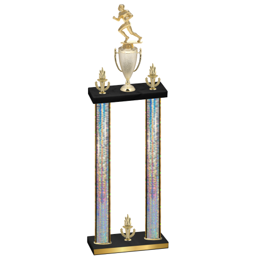 Double Silver Glacier Victory Football Trophy