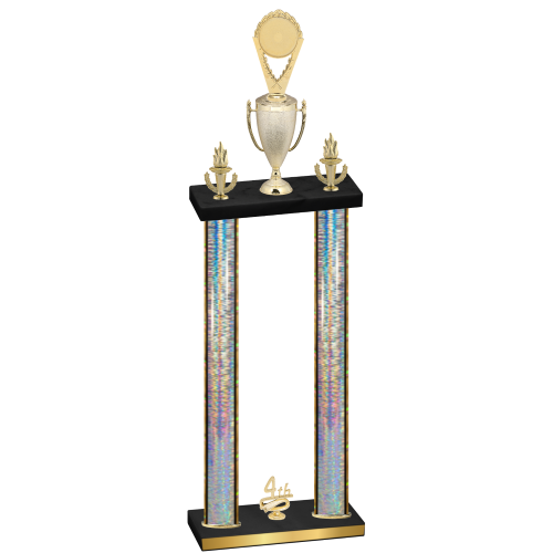 Double Silver Glacier Fourth Place Insert Trophy