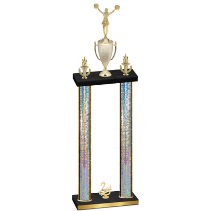 Double Silver Glacier Second Place Cheerleading Trophy