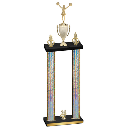 Double Silver Glacier Year Cheerleading Trophy