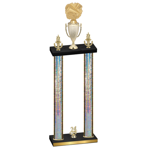 Double Silver Glacier Year Cheerleading Trophy