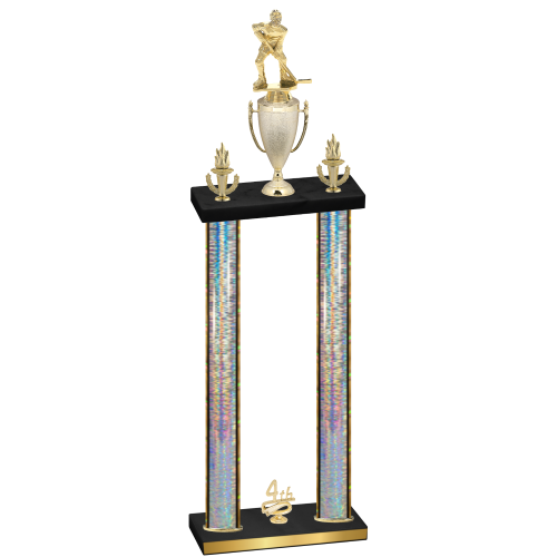 Double Silver Glacier Fourth Place Hockey Trophy