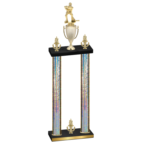 Double Silver Glacier Victory Hockey Trophy