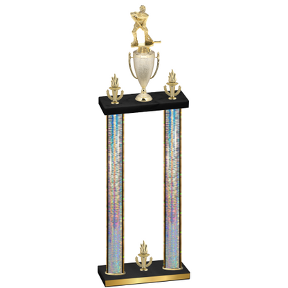 Double Silver Glacier Victory Hockey Trophy