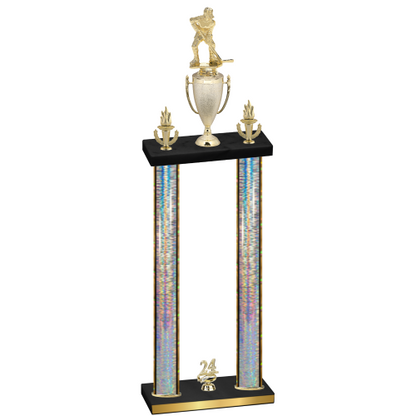 Double Silver Glacier Year Hockey Trophy
