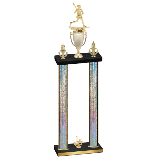 Double Silver Glacier First Place Lacrosse Trophy