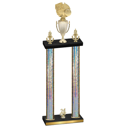 Double Silver Glacier Year Basketball Trophy
