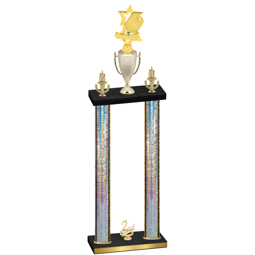 Double Silver Glacier Second Place Pickleball Trophy