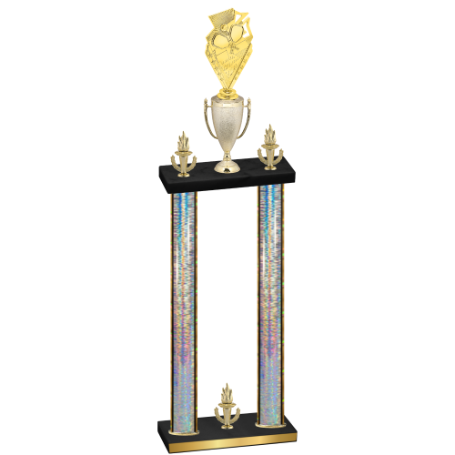 Double Silver Glacier Victory Pickleball Trophy