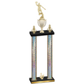 Double Silver Glacier Third Place Basketball Trophy