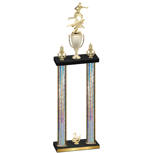 Double Silver Glacier Second Place Flag Football Trophy