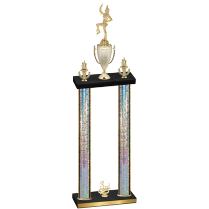 Double Silver Glacier Third Place Majorette Trophy