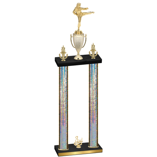 Double Silver Glacier Third Place Karate Trophy