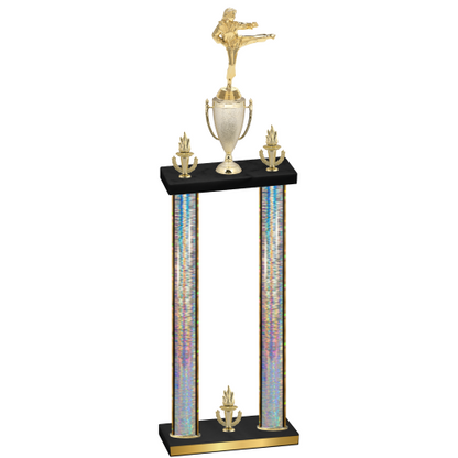 Double Silver Glacier Victory Karate Trophy